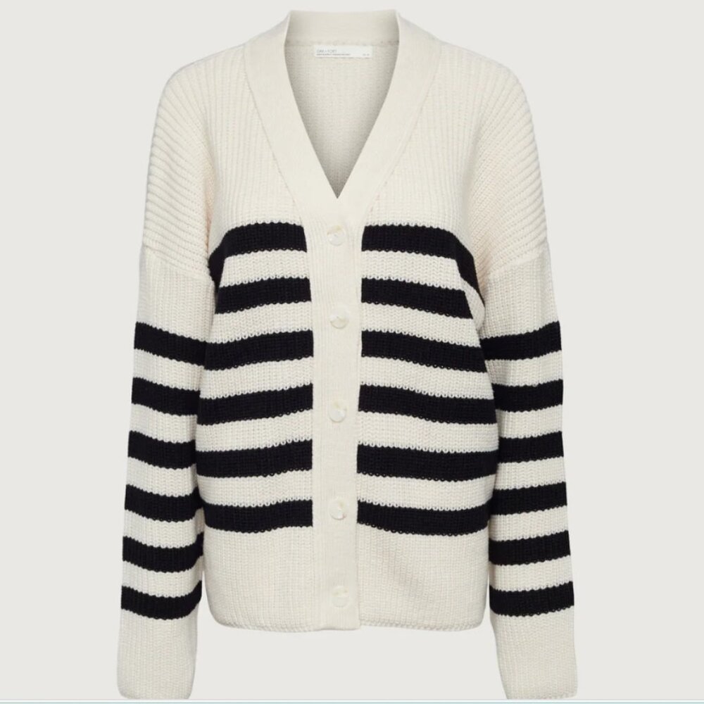 Oak + Fort - Oversized Striped Cardigan - Medium